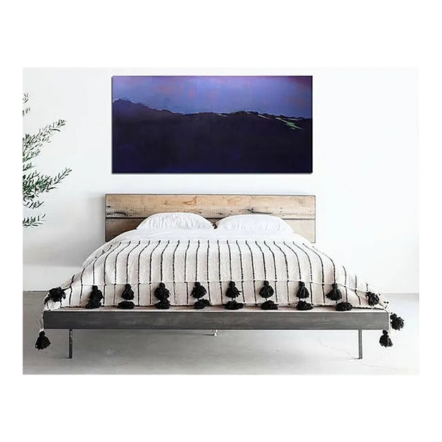 Geografia Del Color Nocturno, Purple Sunset Hues, Abstract Landscape Oil Painting, 2016 For Sale