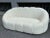 Two-Seater Sofa with Rounded Design in White Bouclé Fabric, 2000s For Sale - Image 4 of 4