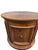 Wood Vintage Ethan Allen Tuscan Knotty Pine Drum End Table Side Cabinet Lion Head Pull For Sale - Image 7 of 18