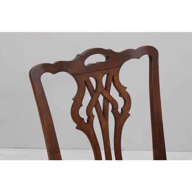 Brown Set of 6 Statton Cherry Dining Chairs For Sale - Image 8 of 13