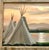 Painting Teepee by Sunset Oil on Canvas Signed Elaine Rhoades Vintage Native Art For Sale - Image 4 of 6