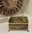 Mid-Century Italian Grand Tour Green Alabaster Box With Brass Paw Feet For Sale - Image 13 of 15