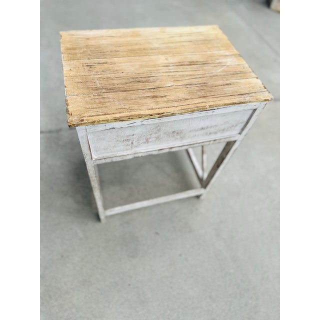 Shabby Chic Cottage Chic Side Table For Sale - Image 3 of 7
