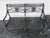 Vintage Star and Dolphin Double Settee Arm Chair Table With Filigree a Set of 3 For Sale - Image 4 of 12