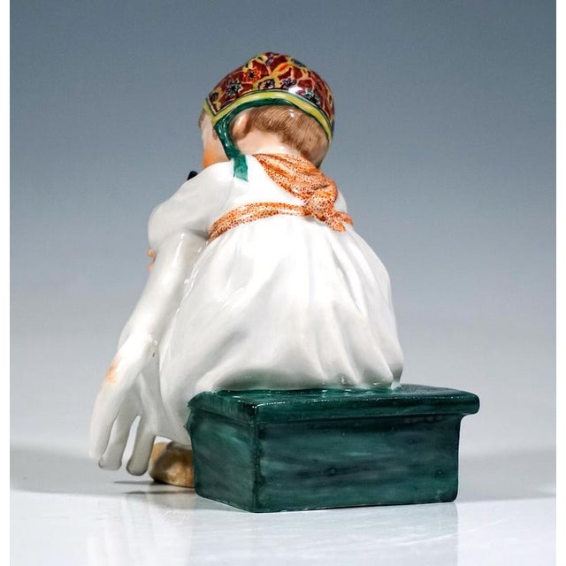 Art Nouveau Child Figurine from Meissen, 1930s For Sale - Image 3 of 7
