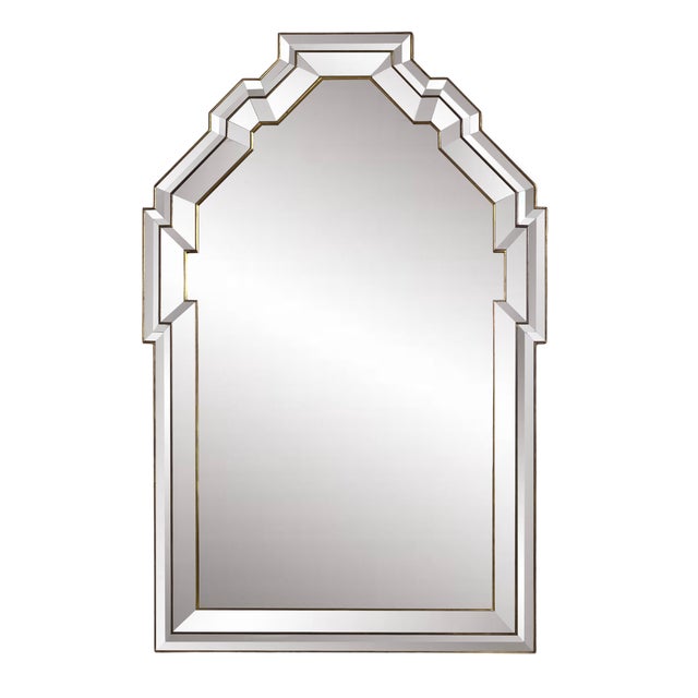 Art Deco Bevelled Mirror from Deknudt, in Flawless conditions. Designed 1920 to 1949 This piece has an attribution mark, I...