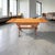 Brown Mid 20th Century High Quality Cushman of Vermont Trestle Base/ Hard Rock Maple/Draw Leaf Table. For Sale - Image 8 of 11