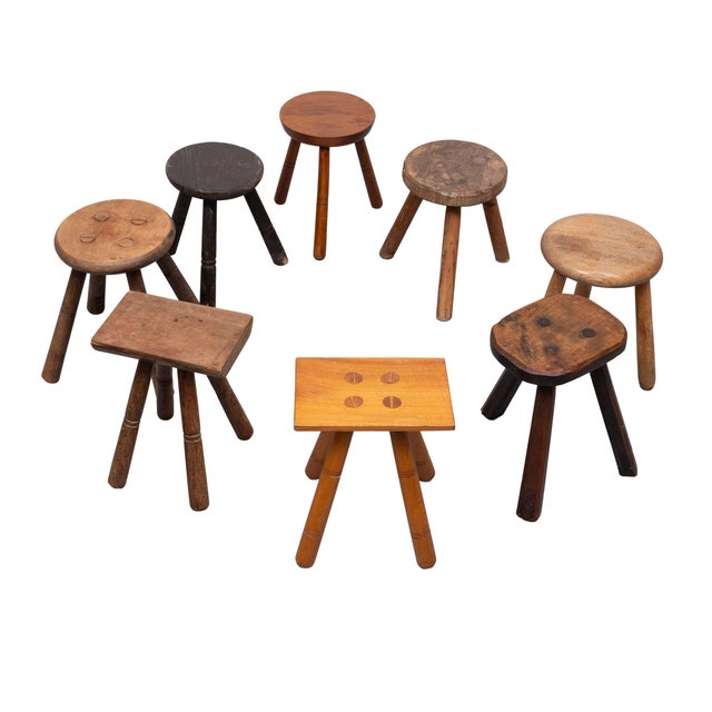 Vintage Dutch Milk Stools, 1950s, Set of 8 For Sale - Image 11 of 15