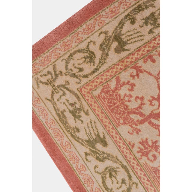 Red Vintage Circa 1960 Light Brick Spanish Hand Knotted Rug 12ft 5in X 14ft 2in For Sale - Image 8 of 16