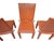 1980s Vintage Chairs in Orange Leather and Iron, 1980, Set of 4 For Sale - Image 5 of 11