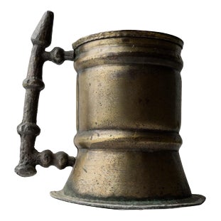 Vintage Brass Beer Mug, 1940s For Sale