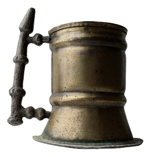 Vintage Brass Beer Mug, 1940s