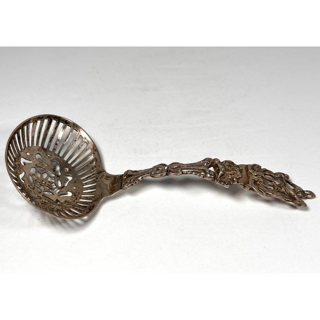 Antique Dutch .833 Silver Sifter Spoon For Sale - Image 4 of 13