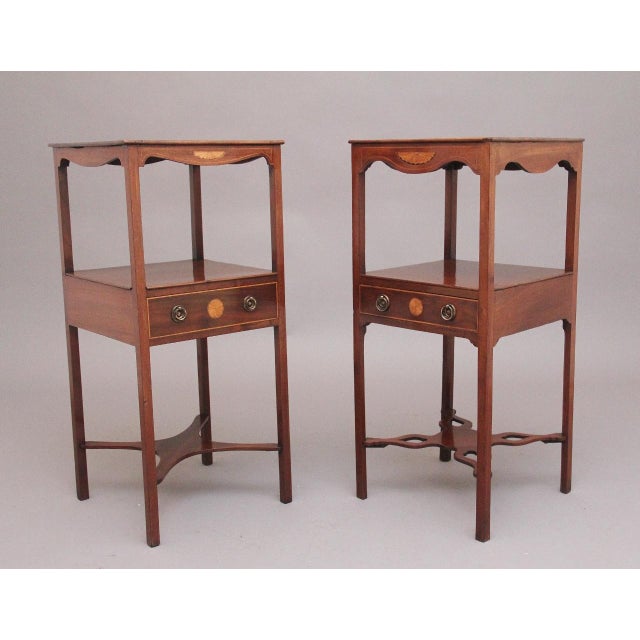Inlaid Mahogany Bedside Tables, 1830, Set of 2 For Sale - Image 9 of 9