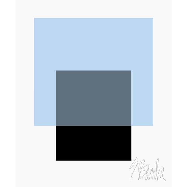 Paper The Interaction of Powder Blue and Black Fine Art Print 16" X 20" by Liz Roache For Sale - Image 7 of 7