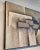 Textured Geometric Abstract Oil on Canvas Signed Marx (1980s) For Sale - Image 4 of 10