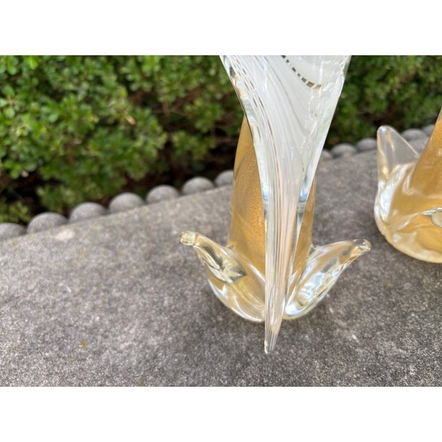 1950s 1950s Pair of Murano Glass Parrots For Sale - Image 5 of 11