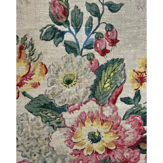 Description Beautiful vintage English fire screen acquired in London in the 1970s, featuring a richly carved wood frame...