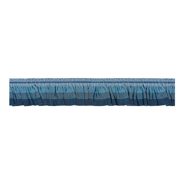 Sample - Schumacher Arabella Tape Trim in Blue For Sale