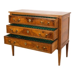 Antique Walnut Burl Commode For Sale