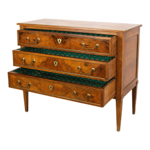 Antique Walnut Burl Commode