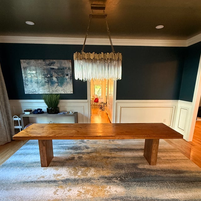 10 Foot Long Plank Dining Table For Sale - Image 4 of 12