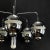 Chrome Sputnik Ceiling Lamp attributed to Klaus Hempel for Massive, Belgium, 1970s For Sale - Image 10 of 11