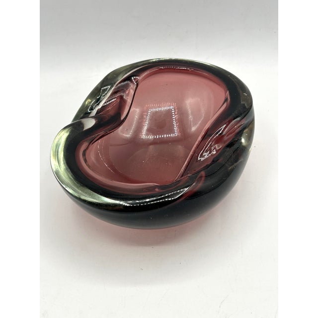 Seguso MCM Murano Sommerso Glass Geode Catchall For Sale - Image 4 of 14