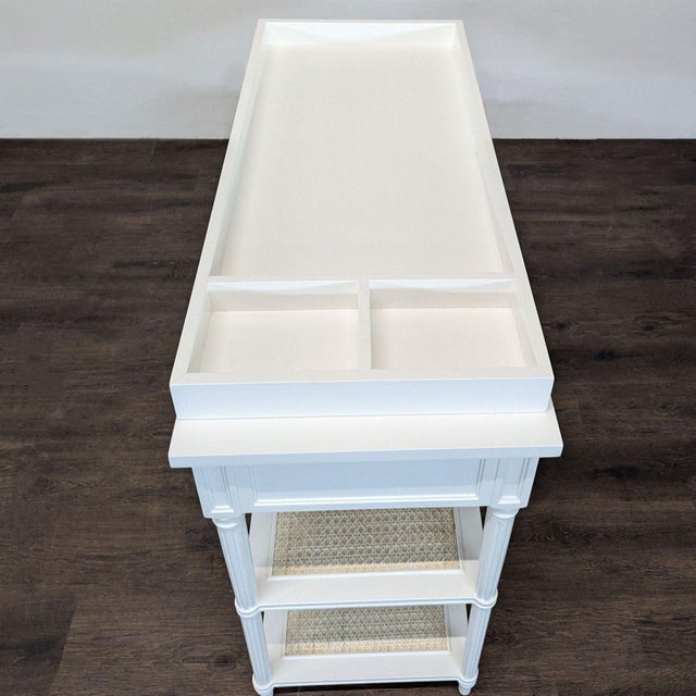 Wood Serena & Lily Harbour Cane Changing Table For Sale - Image 7 of 18