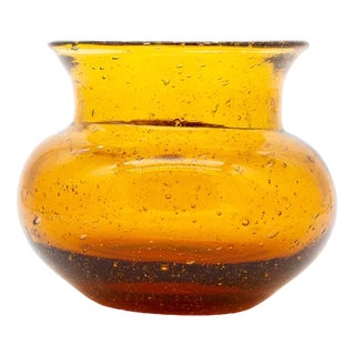 Glass Vase attributed to Erik Höglund for Boda, Sweden, 1950s For Sale