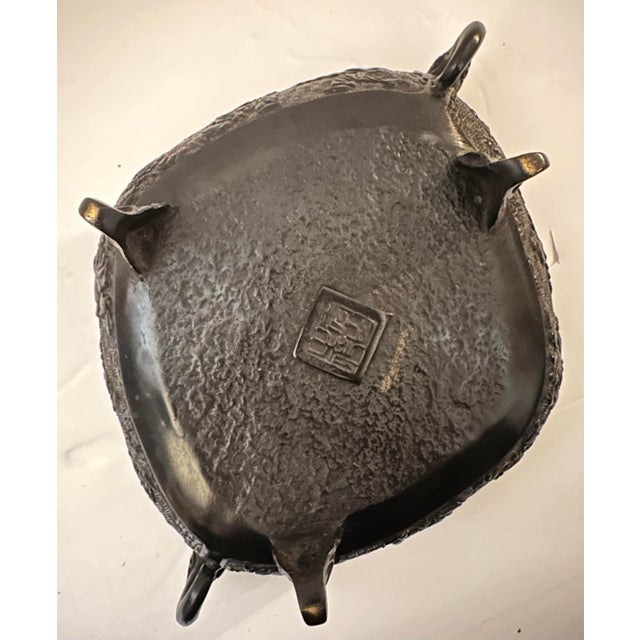 Vintage Chinese Bronze Bowl For Sale - Image 10 of 10