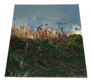 1980s Acrylic on Masonite Framed Landscape