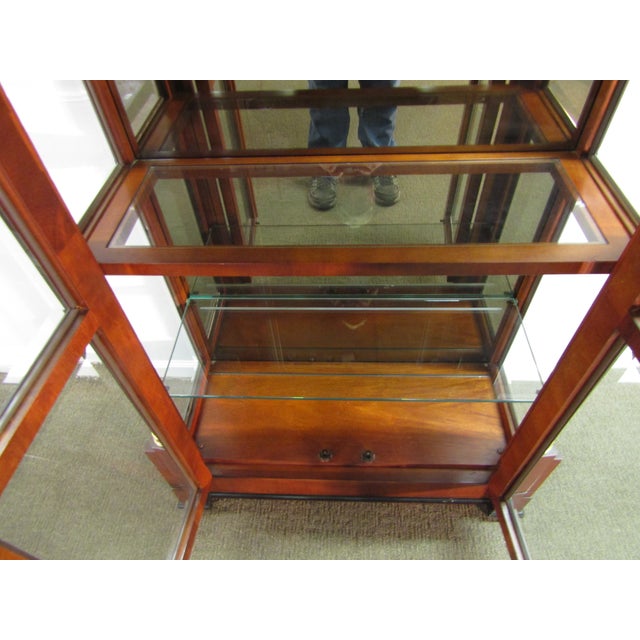 Wood Century Solid Mahogany Curio China Cabinet For Sale - Image 7 of 11