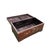 Rustic Vintage Rustic Red Brown Floral Bird Rectangular Wood Trunk Chest Table For Sale - Image 3 of 9