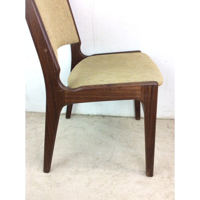 Danish Modern Teak Side Chair With Vintage Upholstery For Sale - Image 11 of 12