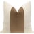 Beautiful pair of custom-made, natural linen pillows with a Nutmeg Designer Velvet center and solid natural linen reverse....