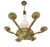 Metal Brass and Murano Glass 6 Arms Light Fixture Chandelier For Sale - Image 7 of 7