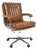 Vintage Leather and Chrome Swivel Desk Chair, 1970 For Sale