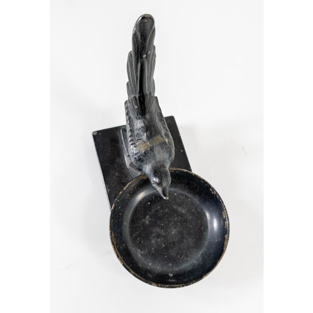 Black Mid-Century Art Deco Style Metal Bird Catchall For Sale - Image 8 of 9