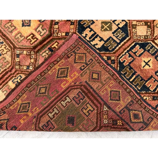 Brown Antique Ersari Turkmen Tauk Nuska Gul Tribal Rug - 6'1" X 4'3" For Sale - Image 8 of 9