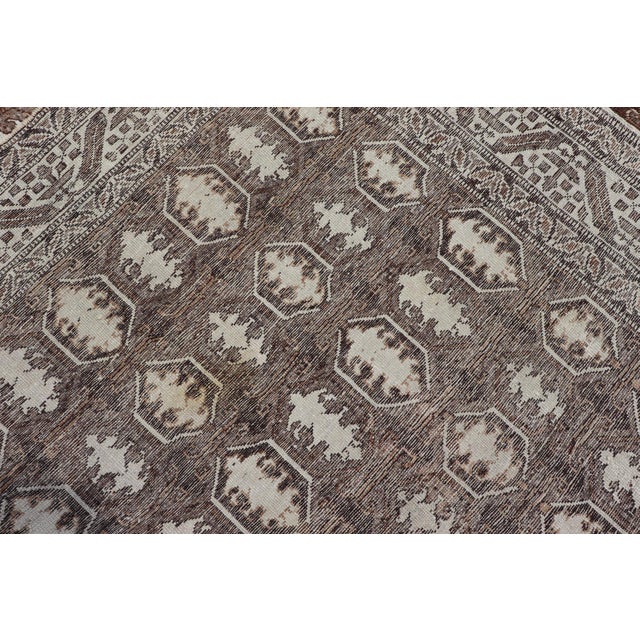 Antique Turkish Rug With Organic Motifs in Brown, Taupe, and Earth Tone Colors 10'6 X 14'8 For Sale - Image 12 of 12