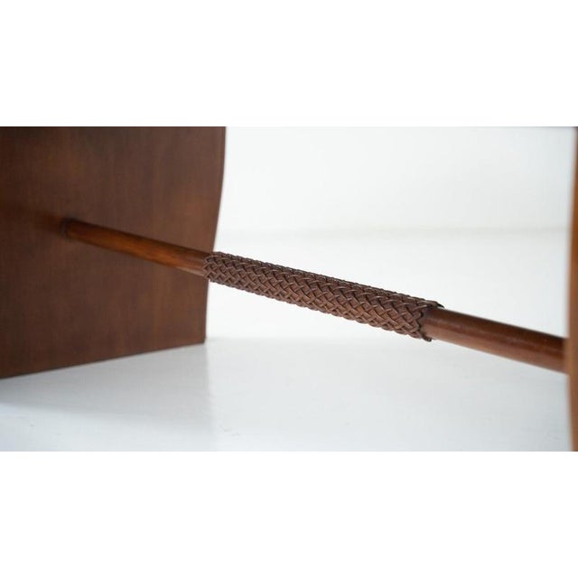 Osvaldo Borsani Large Mid-Century Modern Wood Desk attributed to Osvaldo Borsani, Italy, 1950s For Sale - Image 4 of 18