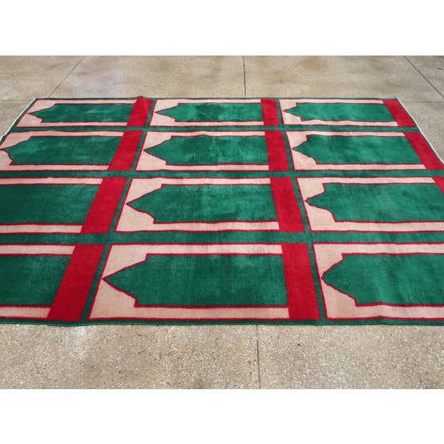 Mid 20th Century Galerie Shabab Collection Mid-20th Century Turkish Art Deco Style Carpet For Sale - Image 5 of 9