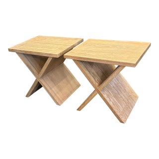 Serena & Lily Hunter Side Tables, Pair For Sale