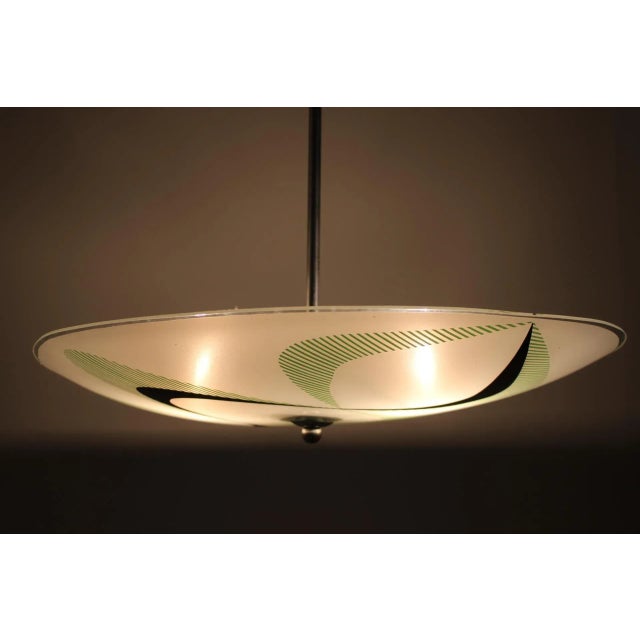 Red Vintage Glass Pendant Lamp, 1980s For Sale - Image 8 of 9