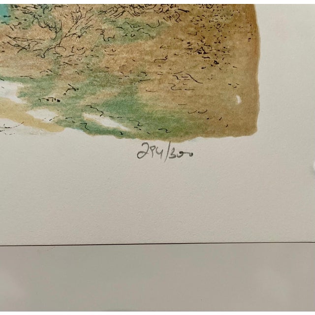 1970s Baruch Nachshon, Baruch Nachshon Jerusalem or Hebron Hills Israel Judaica Lithograph Israeli Art For Sale - Image 5 of 5