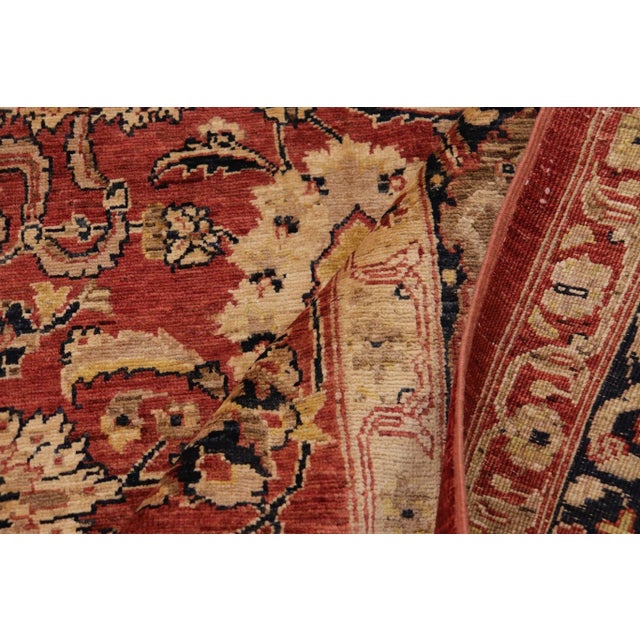 Orange 1990s Boho Chic Ziegler Darcel Orange Blue Hand-Knotted Wool Rug - 9'3'' X 11'11'' For Sale - Image 8 of 8