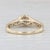 0.56ctw Diamond Cluster Engagement Ring 14k Yellow Gold Size 8.5 Cathedral Band For Sale - Image 4 of 8