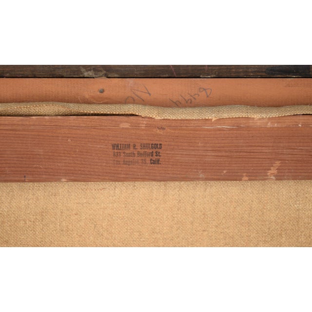 "The Child Star" Mid Century Portrait of a Boy With Brown Eyes Oil by William Robert Shulgold For Sale - Image 10 of 10