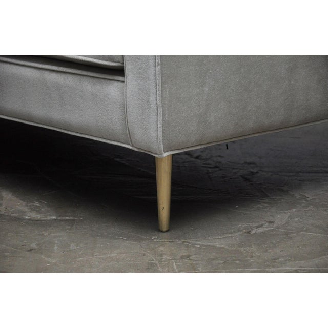 Dunbar Sofa by Edward Wormley on Brass Legs For Sale In Chicago - Image 6 of 8